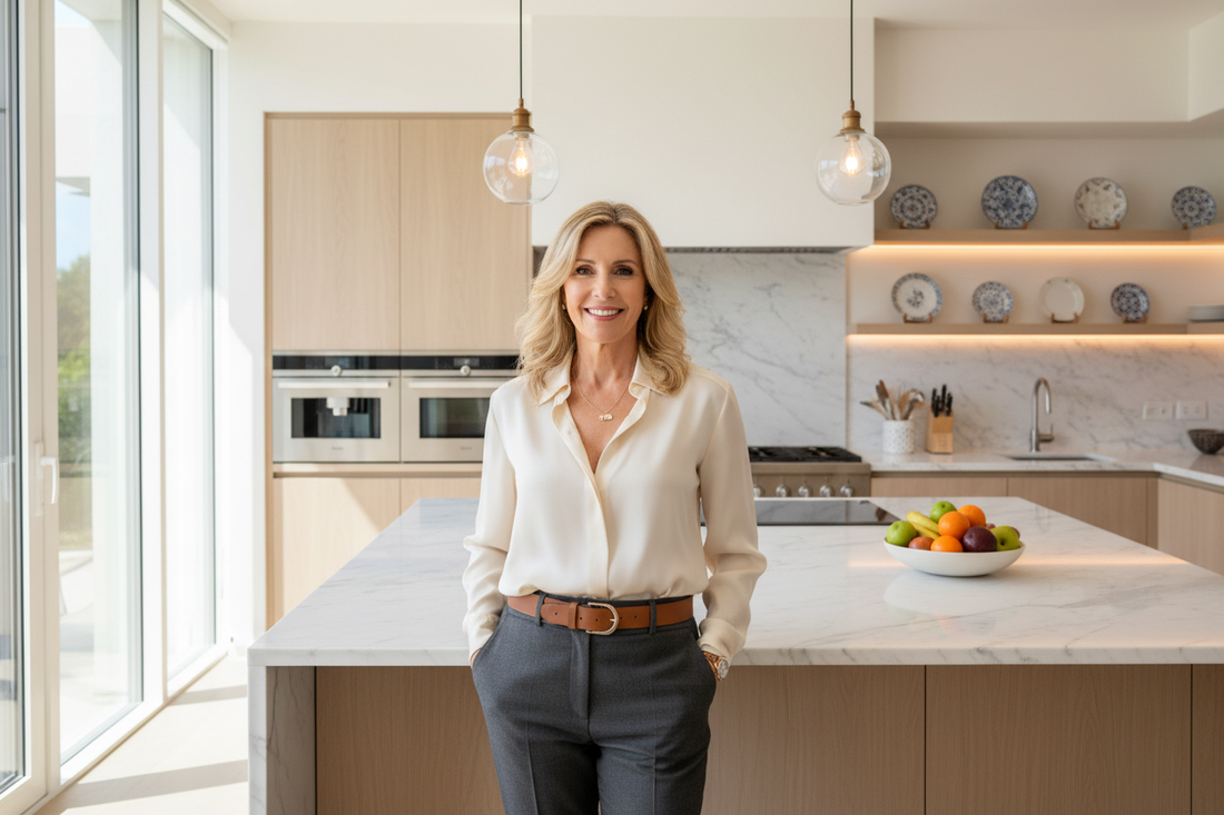 Affluent woman achieving health and weight loss goals with doctor-supervised program - Restivo Health and Wellness