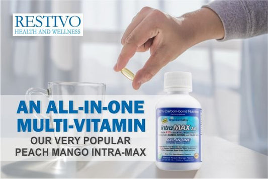 AN ALL-IN-ONE MULTI-VITAMIN OUR VERY POPULAR PEACH MANGO INTRA-MAX - Restivo Health & Wellness