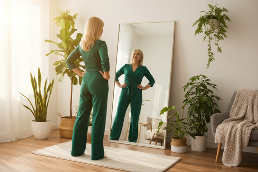 Confident woman celebrating successful weight loss transformation with doctor-supervised program - Restivo Health & Wellness helps patients achieve lasting results and lose up to 40lbs in 40 days