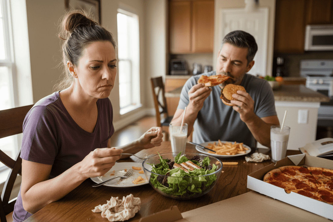 Husband Eats Different Food - Weight Loss Solution - Restivo Health & Wellness