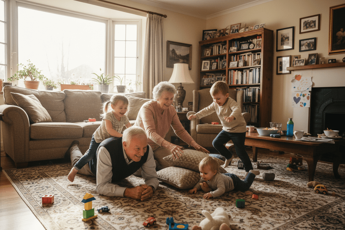 Grandparents with grandchildren - grandparent babysitting weight gain