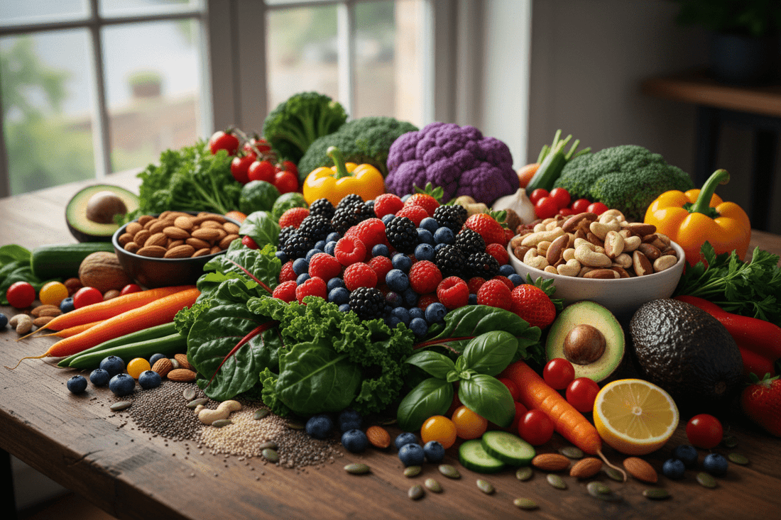 Nutrient-rich whole foods providing essential vitamins and minerals for metabolism and weight loss