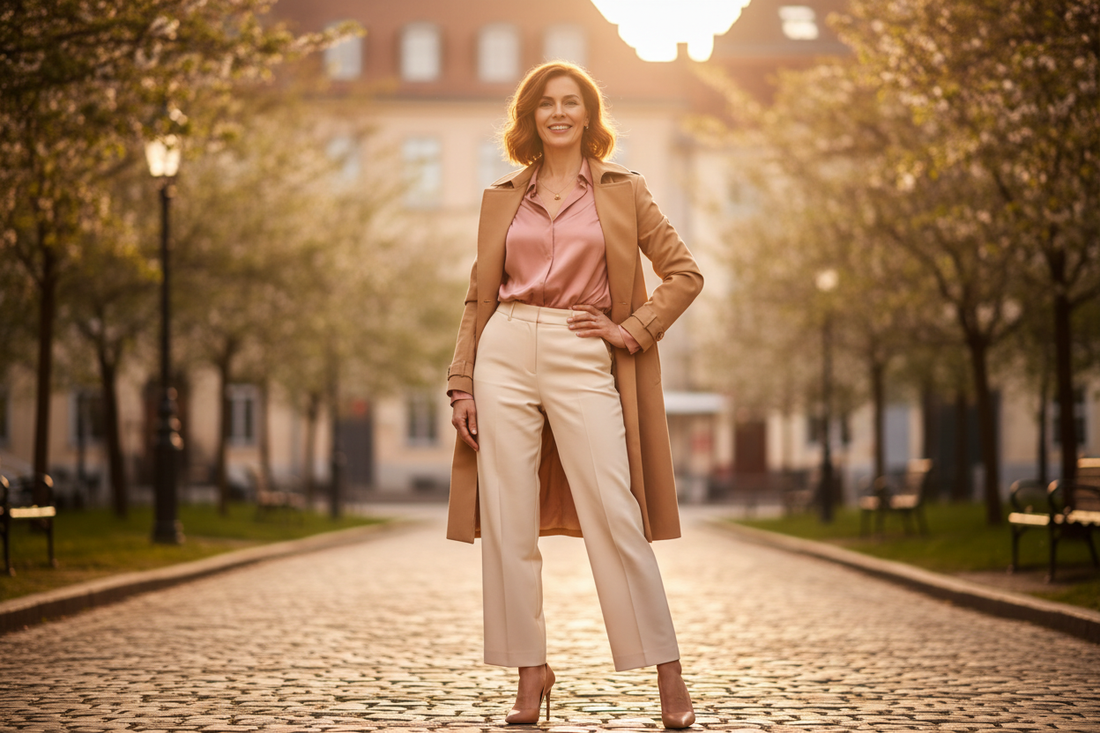 Confident stylish woman feeling slim and elegant after weight loss transformation, modeling and weight loss