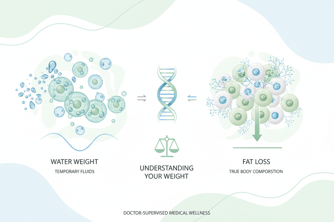 Water weight vs fat loss - understanding true weight loss with doctor-supervised guidance