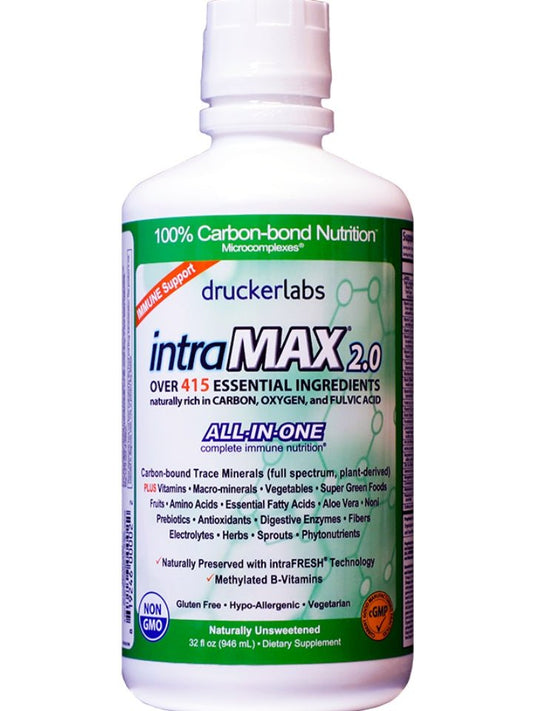 Improved Intramax | Improved Intramax Delicious fruit liquid multi vitamin contains 415 natural ingredients carbon bound/improved absorption and immune support - Restivo Health & Wellness