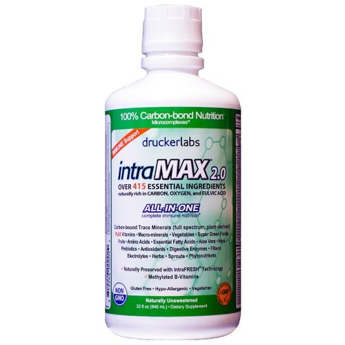 Improved Intramax | Improved Intramax Delicious fruit liquid multi vitamin contains 415 natural ingredients carbon bound/improved absorption and immune support - Restivo Health & Wellness